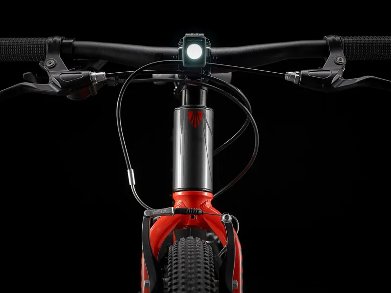 TREK Wahoo 26 Hybrid Kids Bike Lithium Grey and Radioactive Red-3